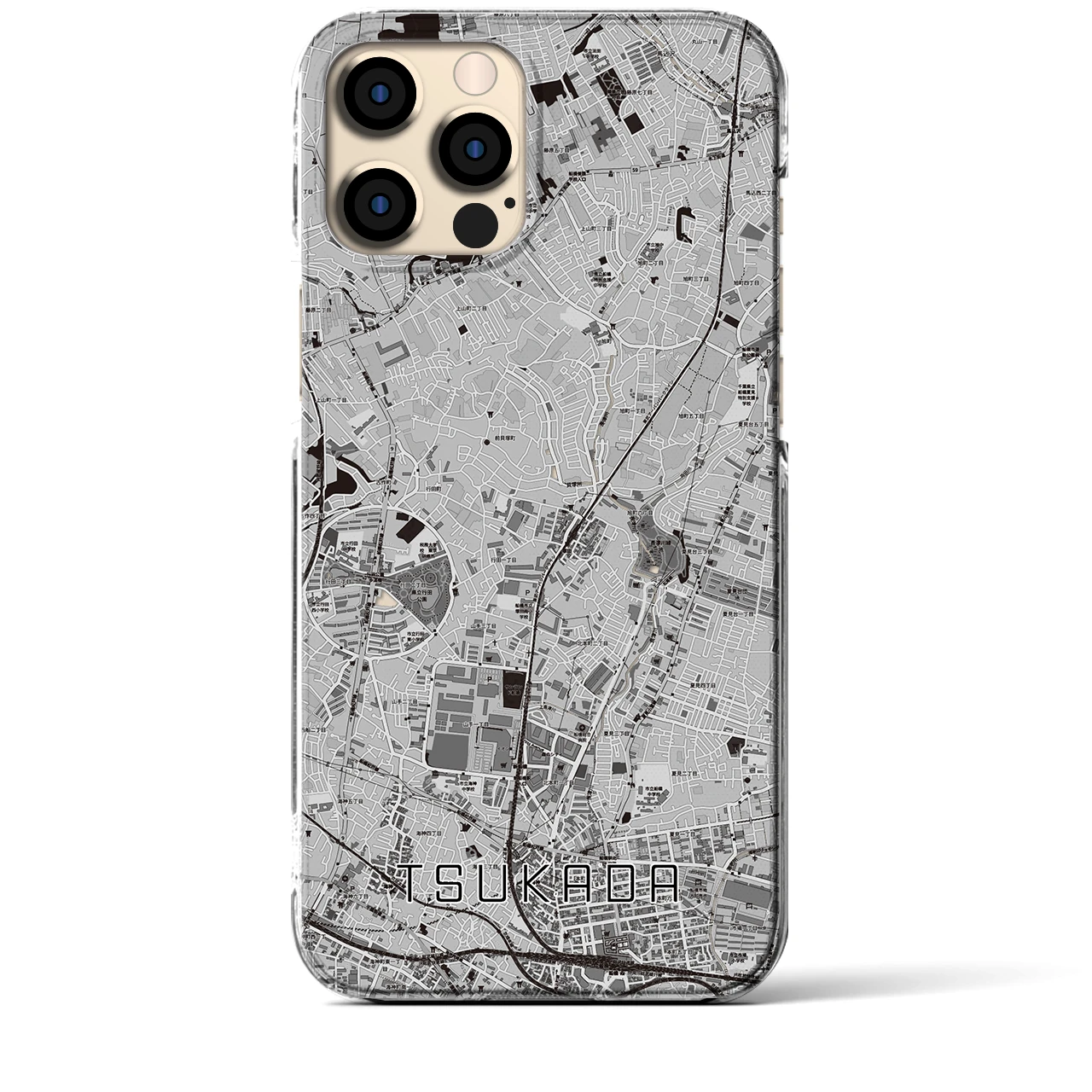 【塚田（千葉県）】地図柄iPhoneケース（クリアタイプ）