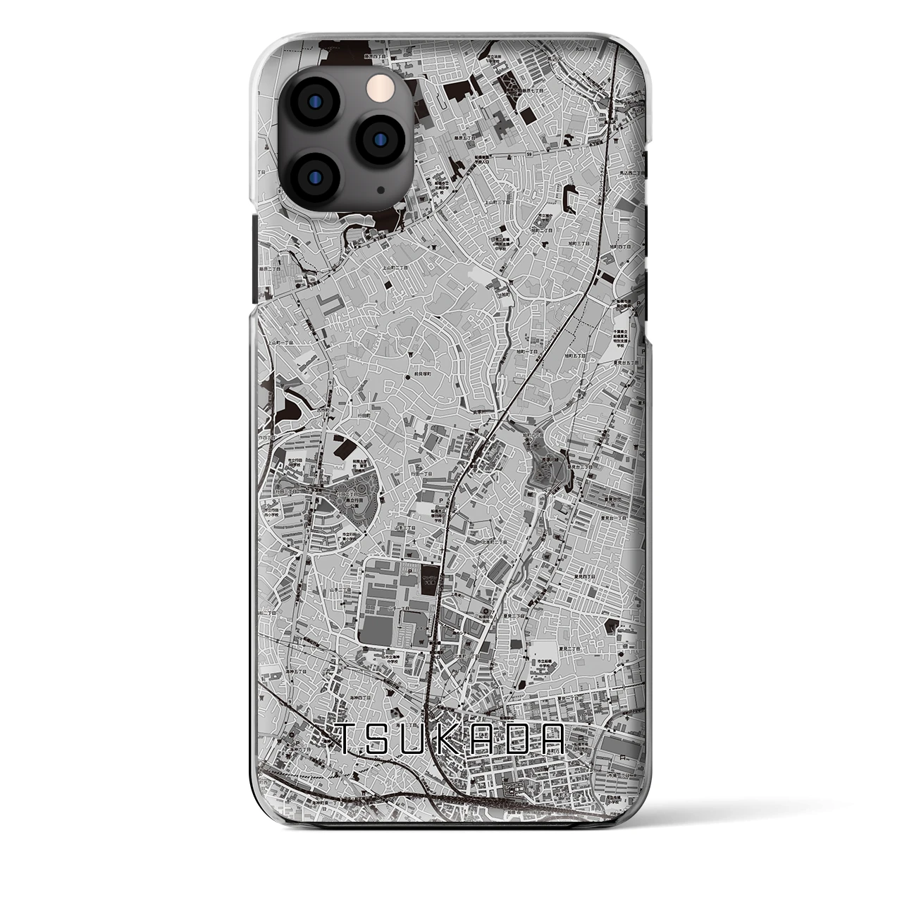 【塚田（千葉県）】地図柄iPhoneケース（クリアタイプ）
