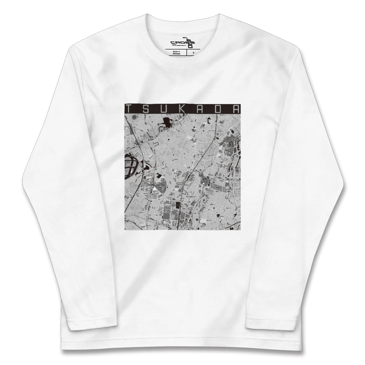 【塚田（千葉県）】地図柄ロングスリーブTシャツ