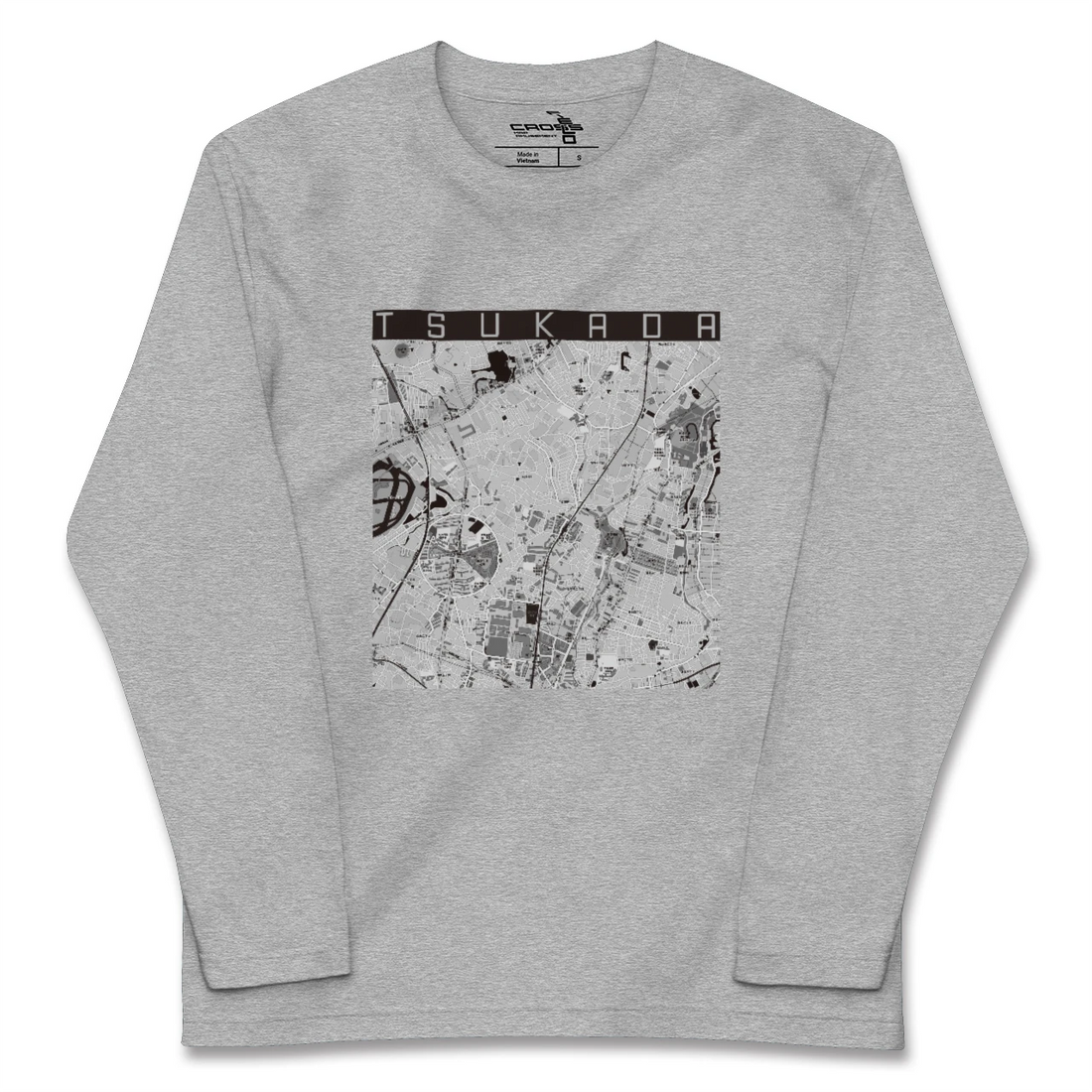 【塚田（千葉県）】地図柄ロングスリーブTシャツ