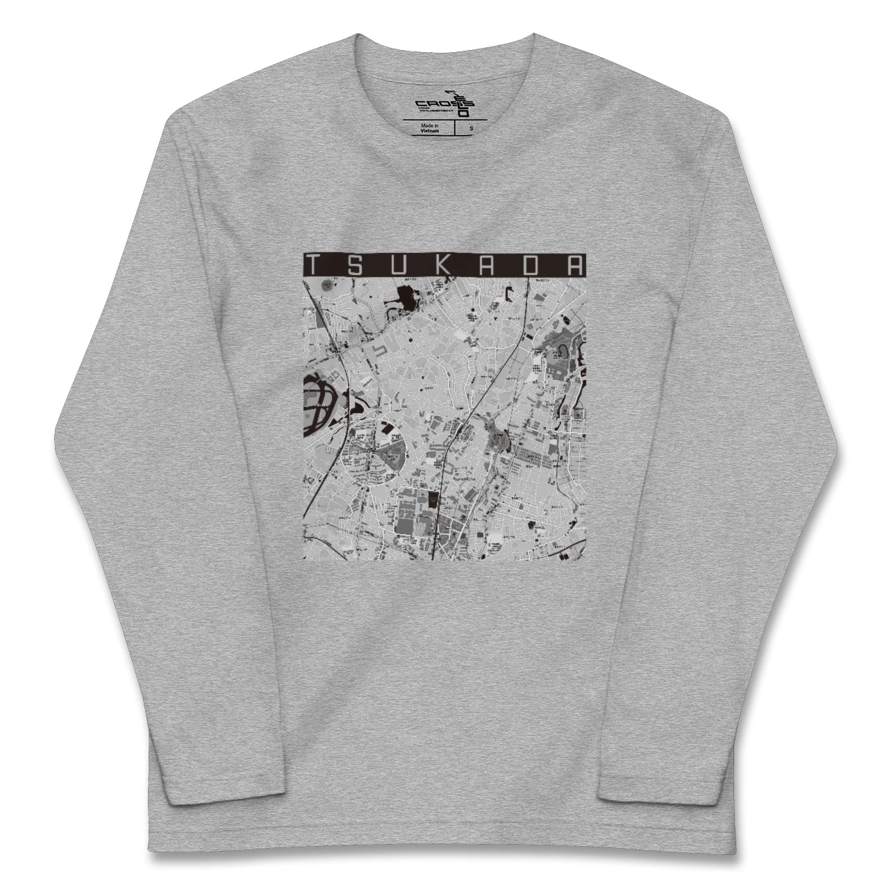 【塚田（千葉県）】地図柄ロングスリーブTシャツ