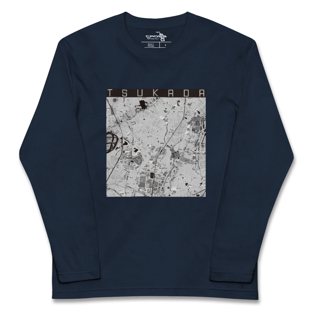 【塚田（千葉県）】地図柄ロングスリーブTシャツ