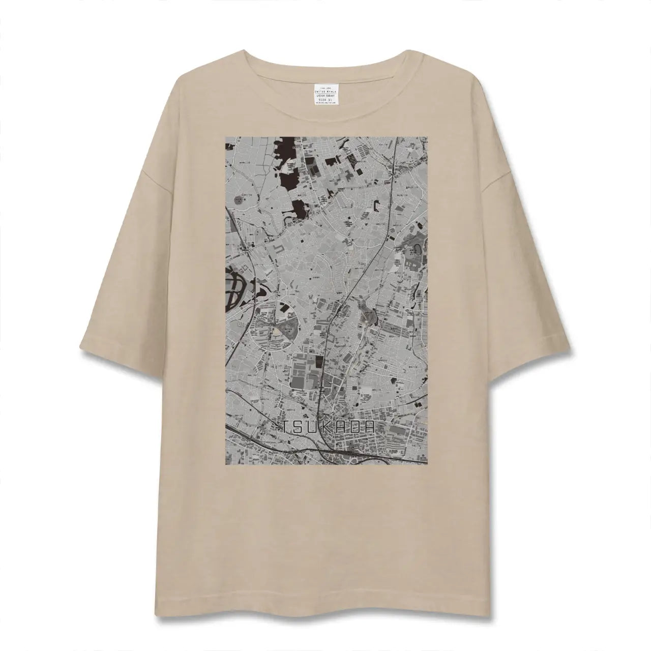 【塚田（千葉県）】地図柄ビッグシルエットTシャツ