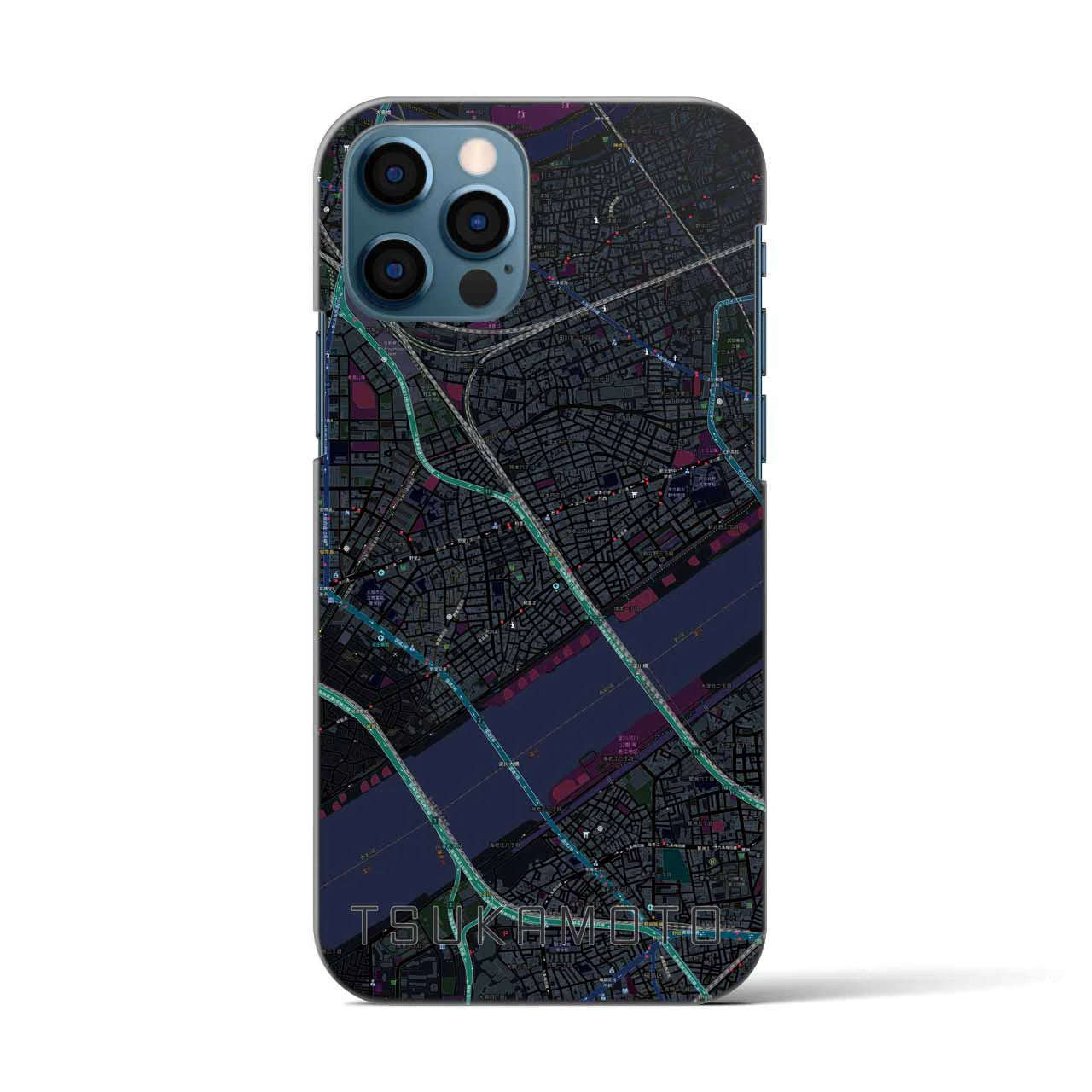 【塚本（大阪府）】地図柄iPhoneケース（バックカバータイプ）