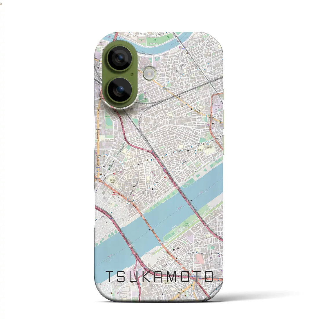 【塚本（大阪府）】地図柄iPhoneケース（バックカバータイプ）ナチュラル・iPhone 17 Pro Max 用