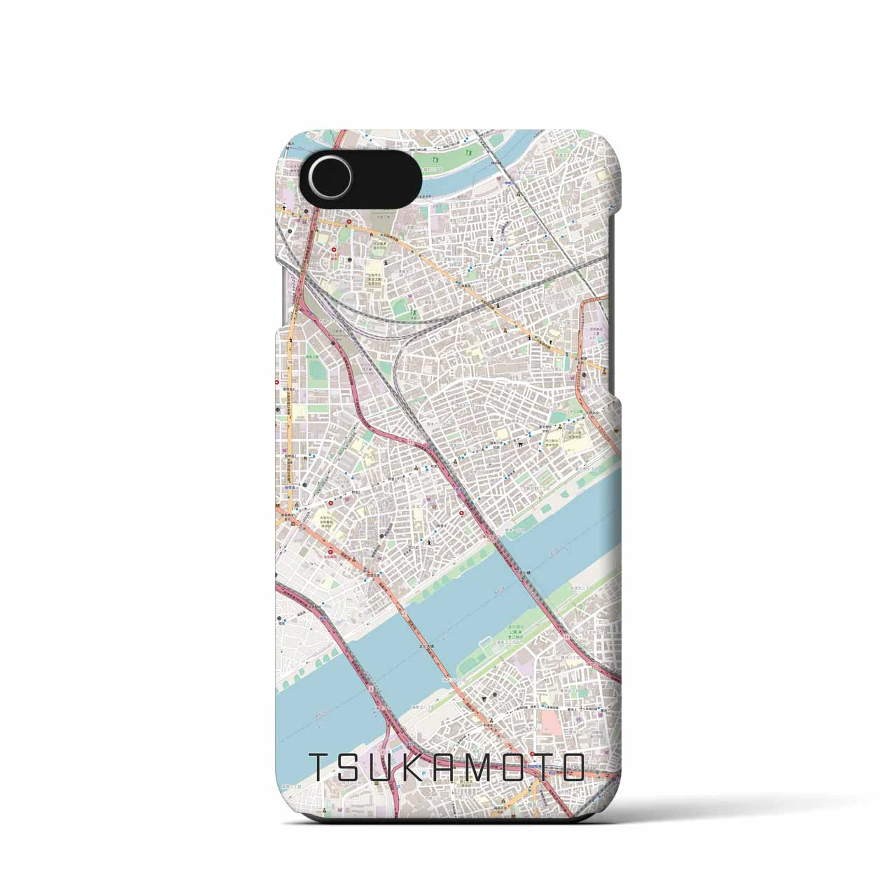 【塚本（大阪府）】地図柄iPhoneケース（バックカバータイプ）