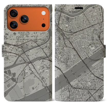 【塚本（大阪府）】地図柄iPhoneケース（手帳タイプ）