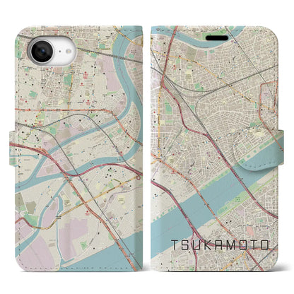 【塚本（大阪府）】地図柄iPhoneケース（手帳タイプ）