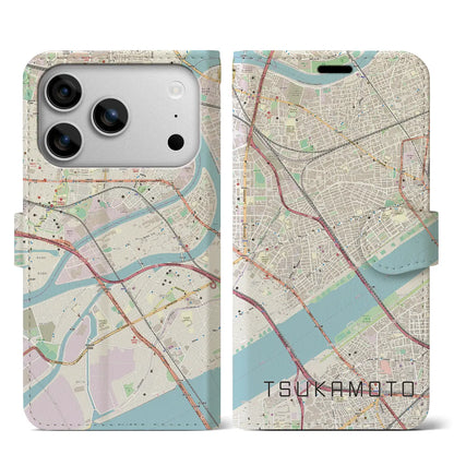 【塚本（大阪府）】地図柄iPhoneケース（手帳タイプ）