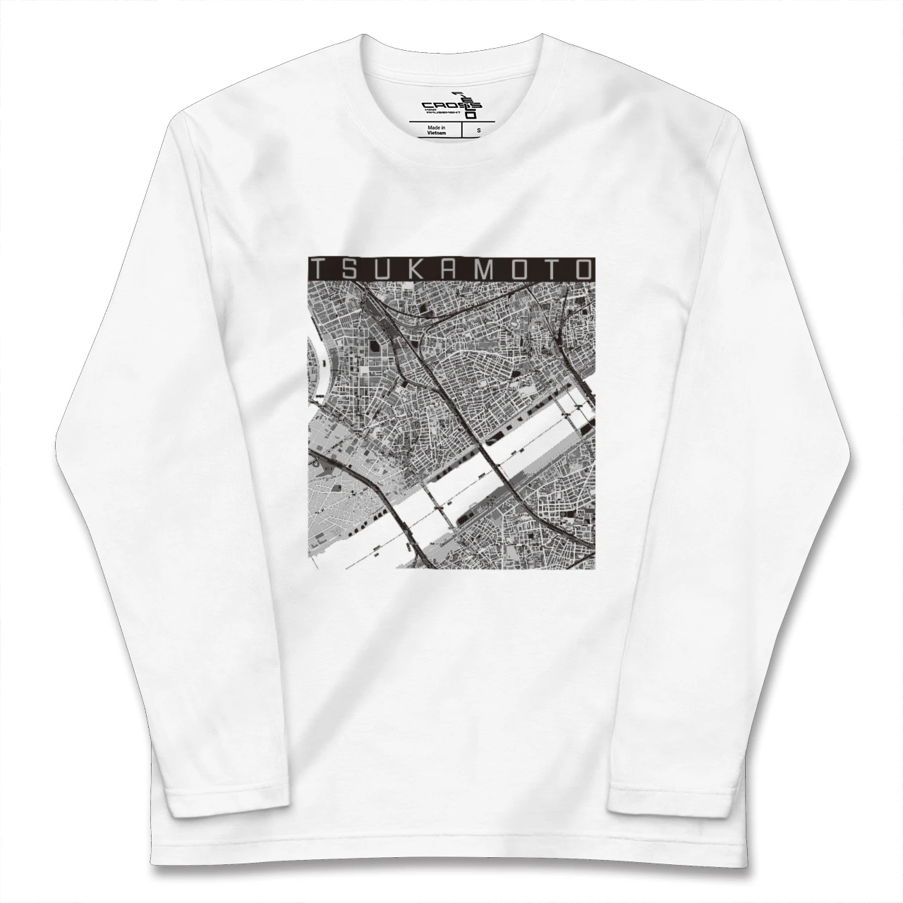 【塚本（大阪府）】地図柄ロングスリーブTシャツ