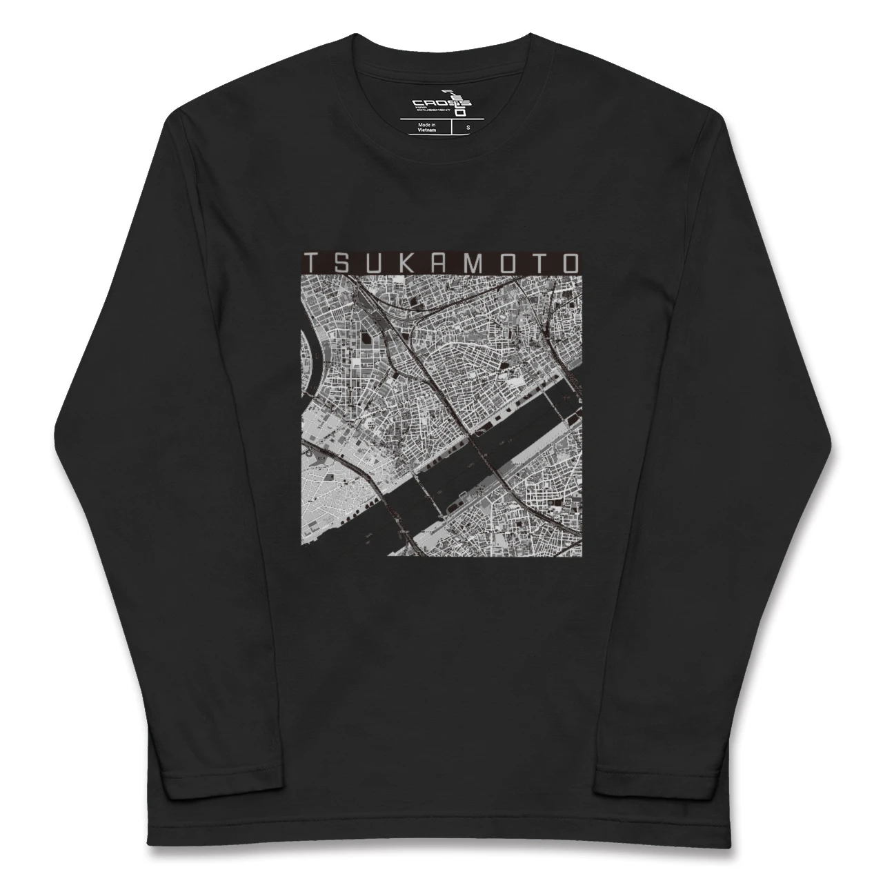 【塚本（大阪府）】地図柄ロングスリーブTシャツ