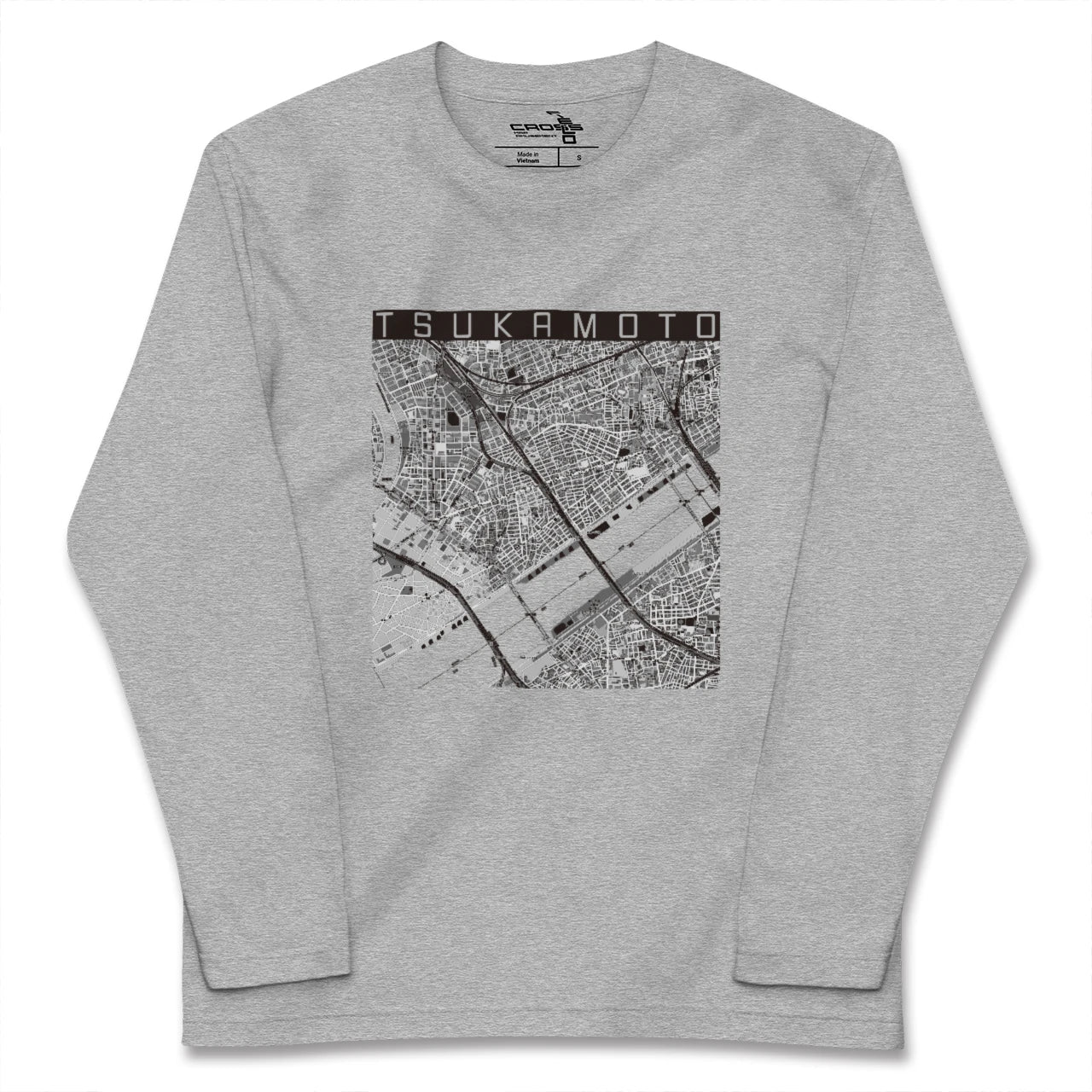 【塚本（大阪府）】地図柄ロングスリーブTシャツ