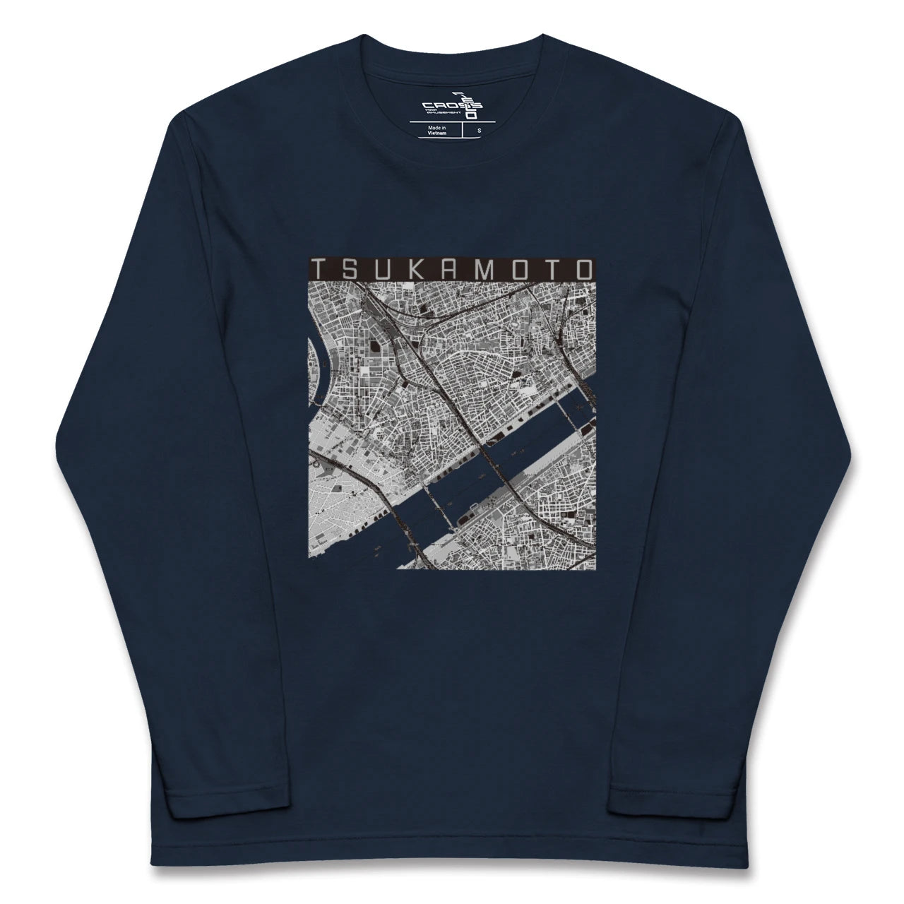【塚本（大阪府）】地図柄ロングスリーブTシャツ