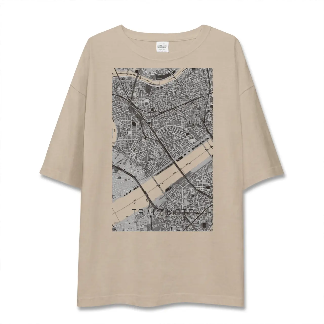 【塚本（大阪府）】地図柄ビッグシルエットTシャツ
