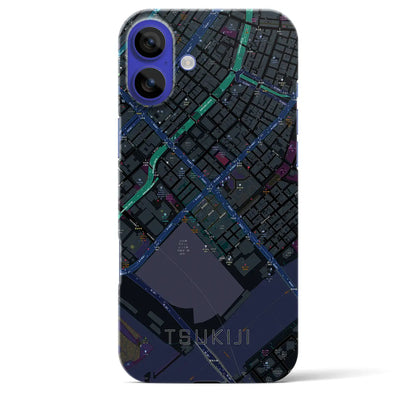 【築地（東京都）】地図柄iPhoneケース（バックカバータイプ）