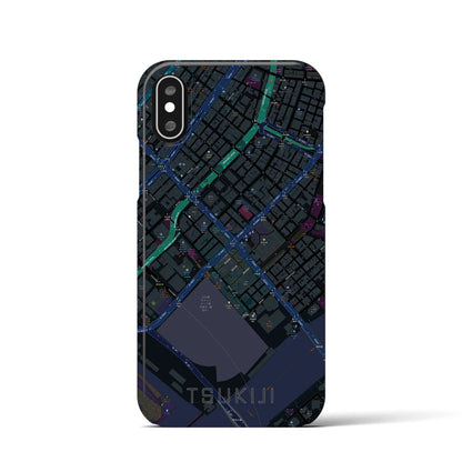 【築地（東京都）】地図柄iPhoneケース（バックカバータイプ）