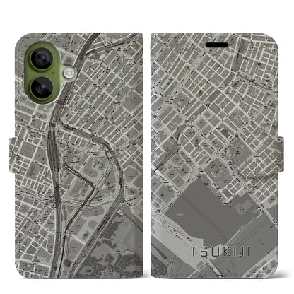 【築地（東京都）】地図柄iPhoneケース（手帳タイプ）