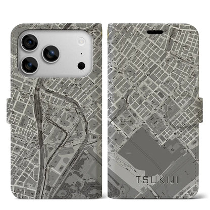 【築地（東京都）】地図柄iPhoneケース（手帳タイプ）