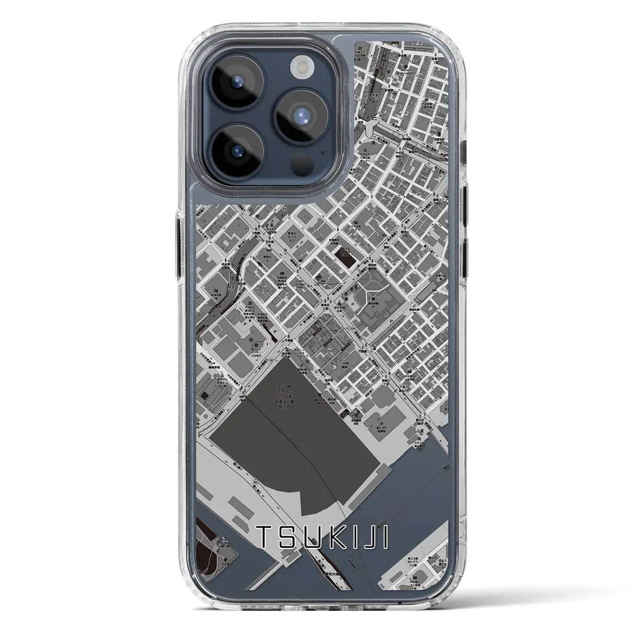 【築地（東京都）】地図柄iPhoneケース（MagSafeタイプ）