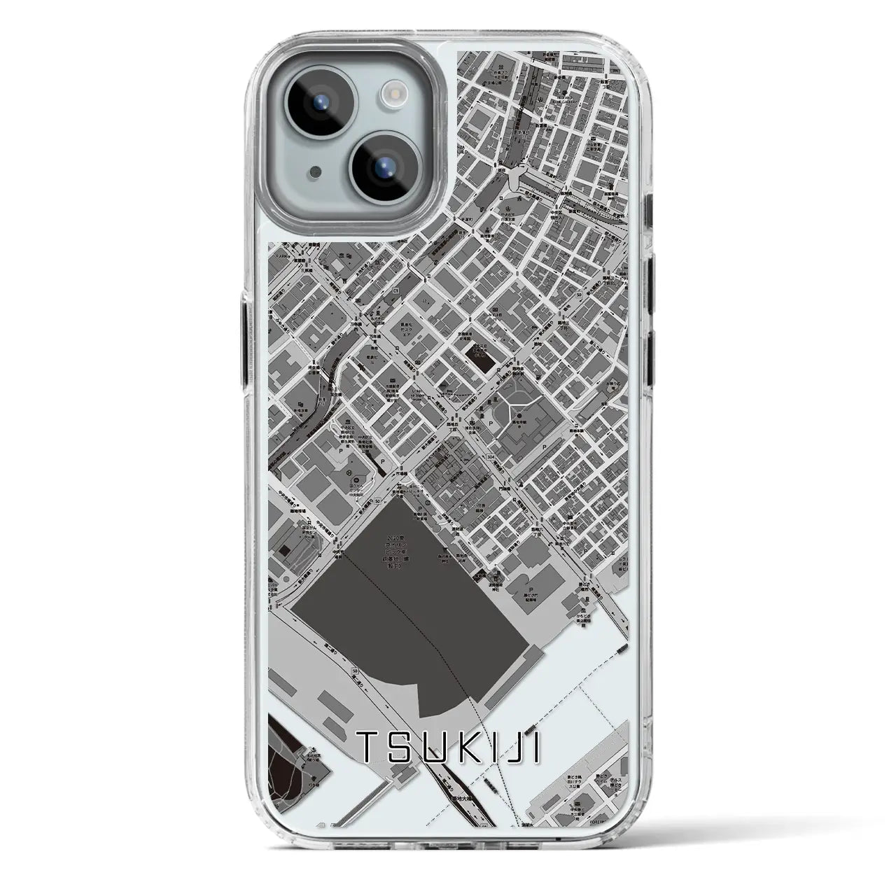 【築地（東京都）】地図柄iPhoneケース（MagSafeタイプ）