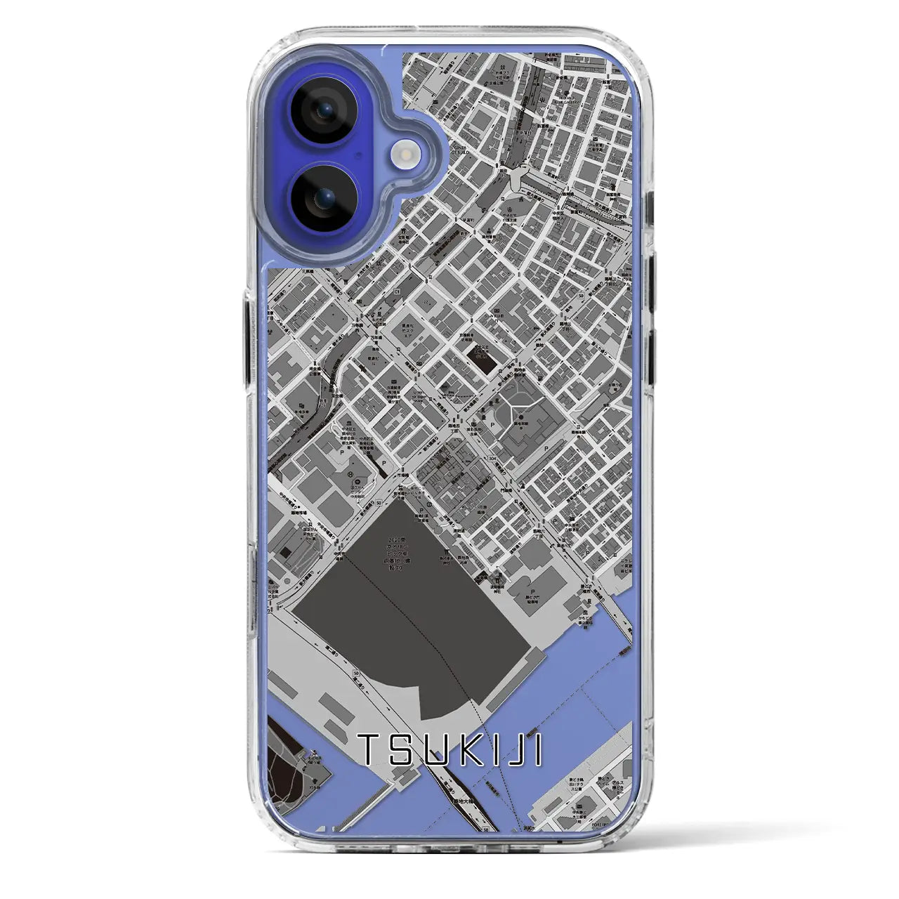 【築地（東京都）】地図柄iPhoneケース（MagSafeタイプ）