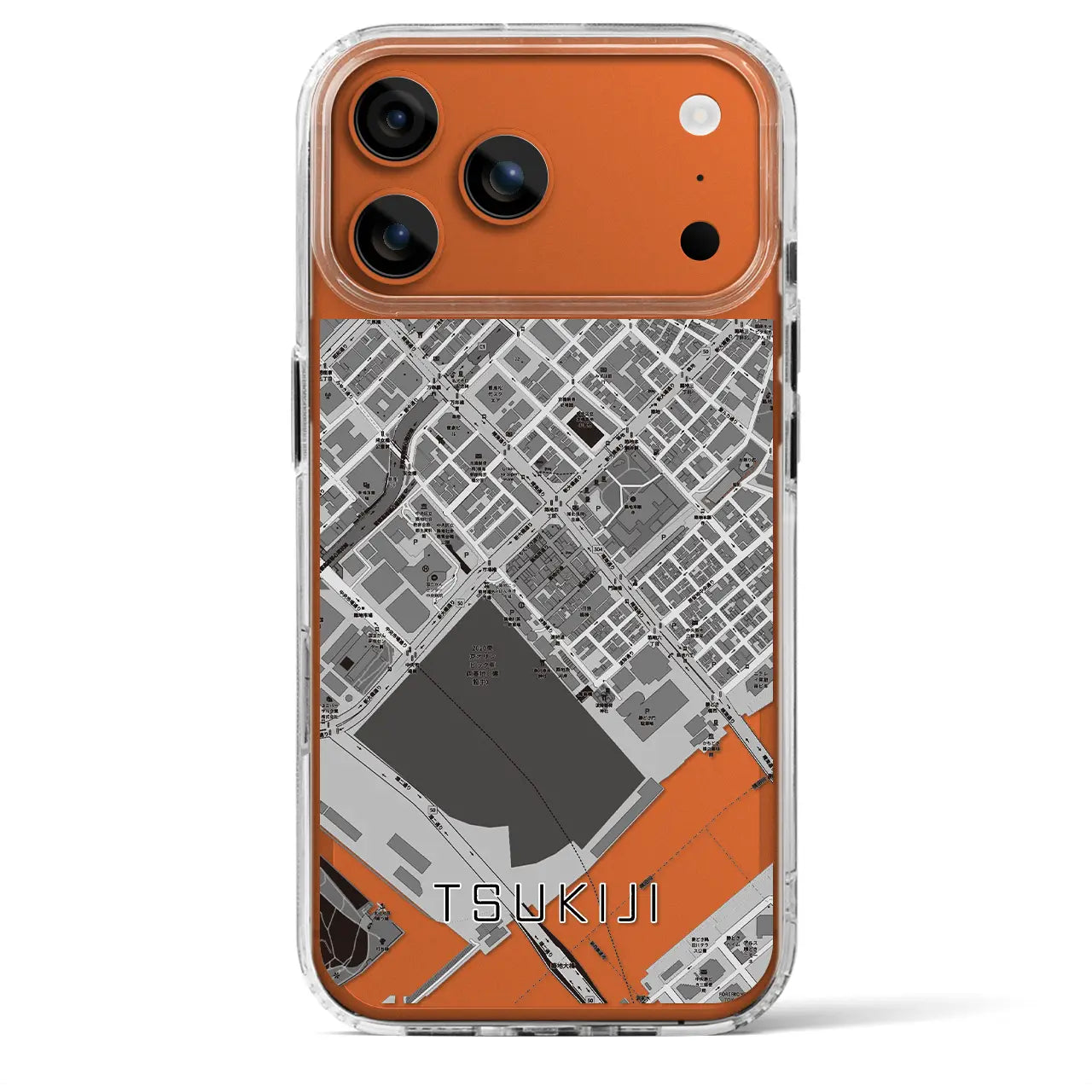 【築地（東京都）】地図柄iPhoneケース（MagSafeタイプ）