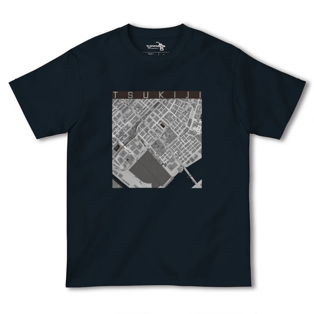 【築地（東京都）】地図柄ヘビーウェイトTシャツ
