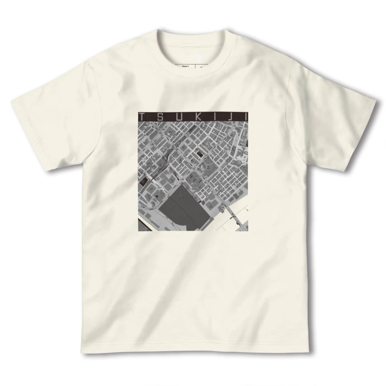 【築地（東京都）】地図柄ヘビーウェイトTシャツ