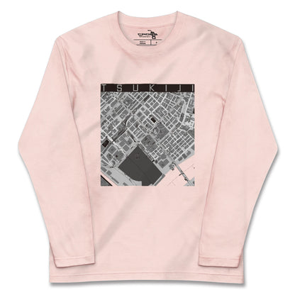 【築地（東京都）】地図柄ロングスリーブTシャツ