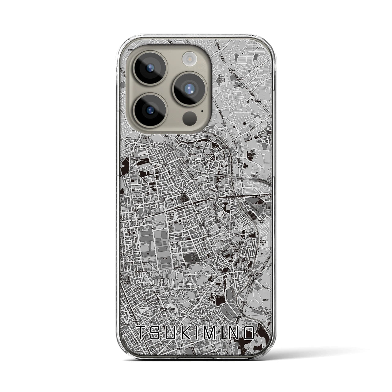 【つきみ野（神奈川県）】地図柄iPhoneケース（クリアタイプ）