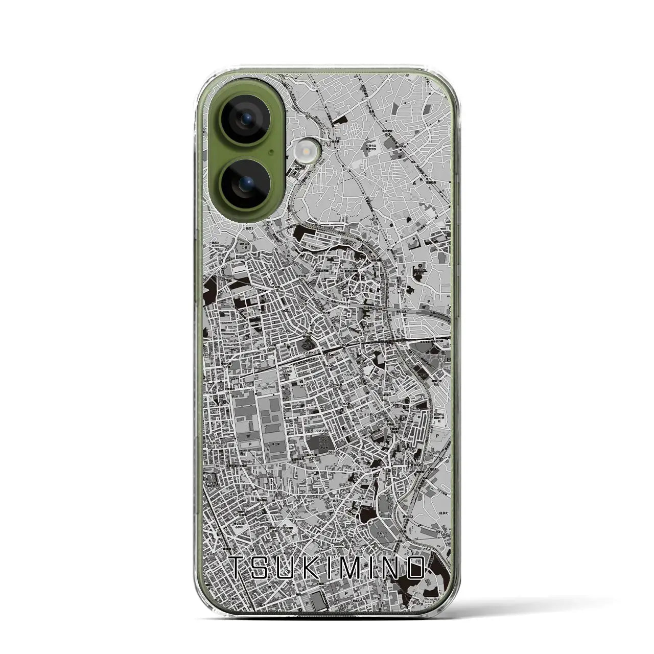 【つきみ野（神奈川県）】地図柄iPhoneケース（クリアタイプ）