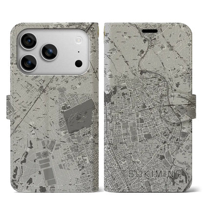 【つきみ野（神奈川県）】地図柄iPhoneケース（手帳タイプ）