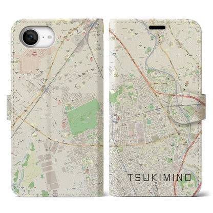 【つきみ野（神奈川県）】地図柄iPhoneケース（手帳タイプ）