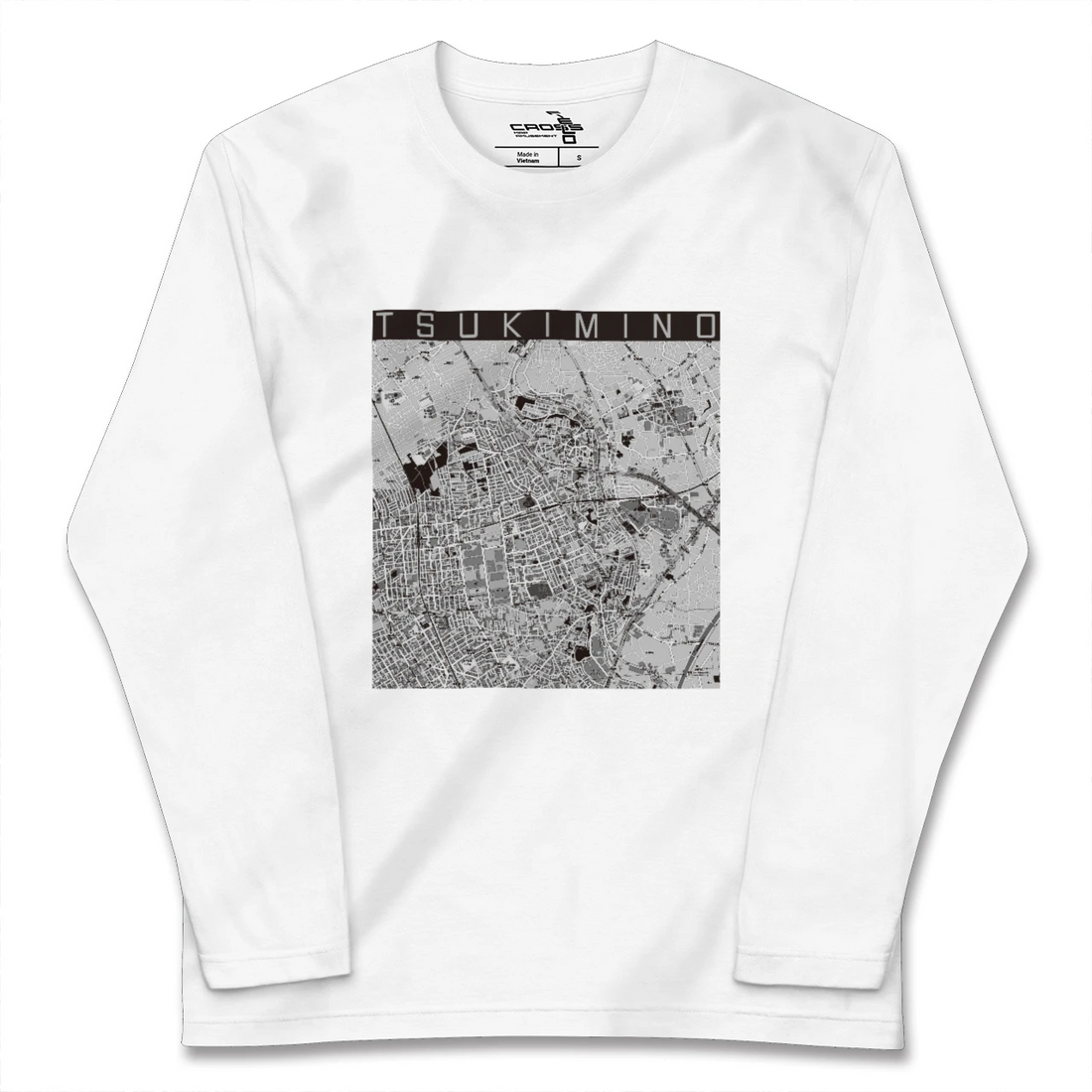 【つきみ野(神奈川県)】地図柄ロングスリーブTシャツ
