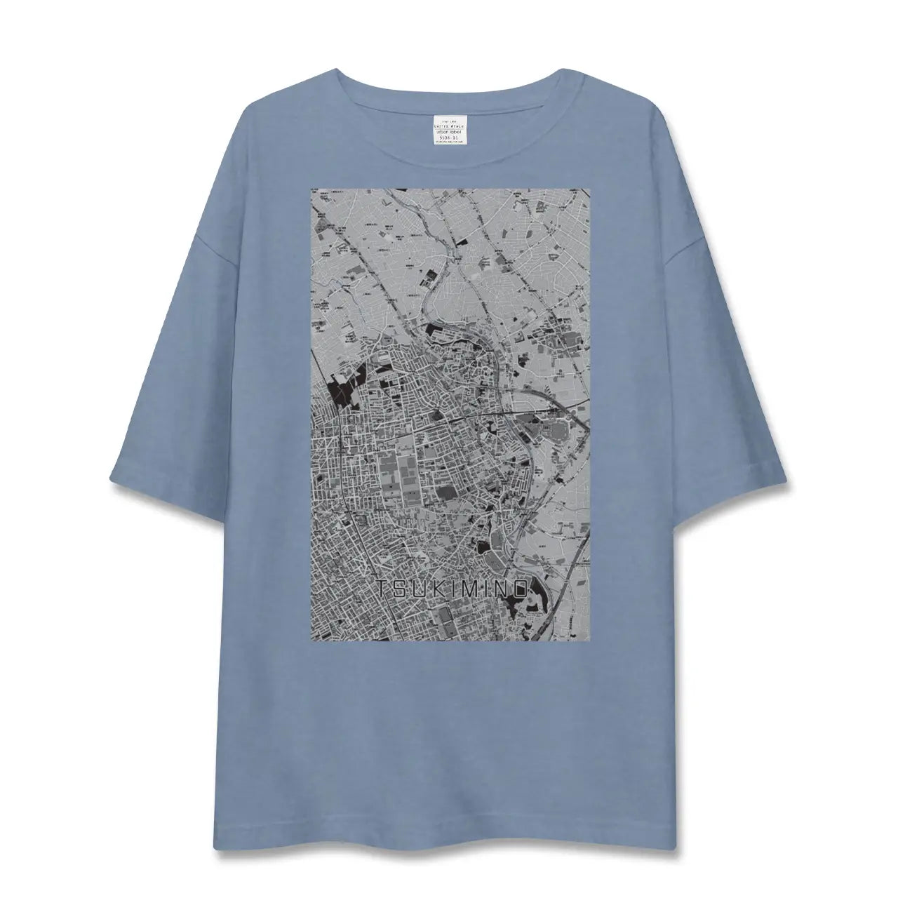 【つきみ野（神奈川県）】地図柄ビッグシルエットTシャツ