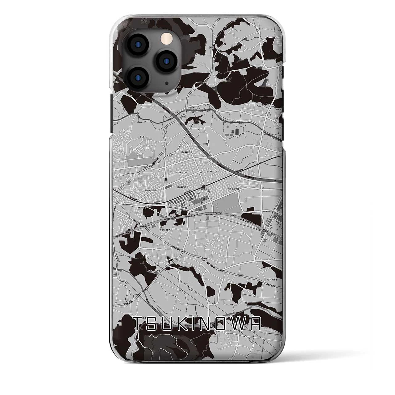 【つきのわ（埼玉県）】地図柄iPhoneケース（クリアタイプ）