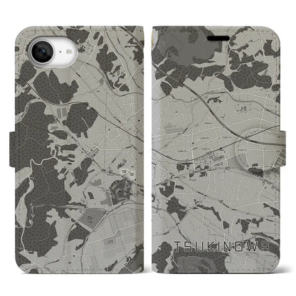 【つきのわ（埼玉県）】地図柄iPhoneケース（手帳タイプ）