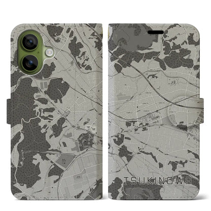 【つきのわ（埼玉県）】地図柄iPhoneケース（手帳タイプ）