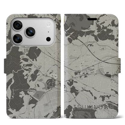 【つきのわ（埼玉県）】地図柄iPhoneケース（手帳タイプ）