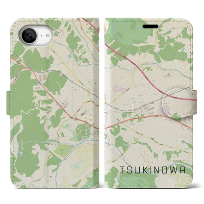 【つきのわ（埼玉県）】地図柄iPhoneケース（手帳タイプ）