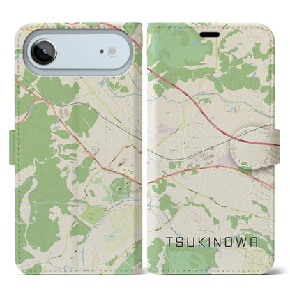 【つきのわ（埼玉県）】地図柄iPhoneケース（手帳タイプ）