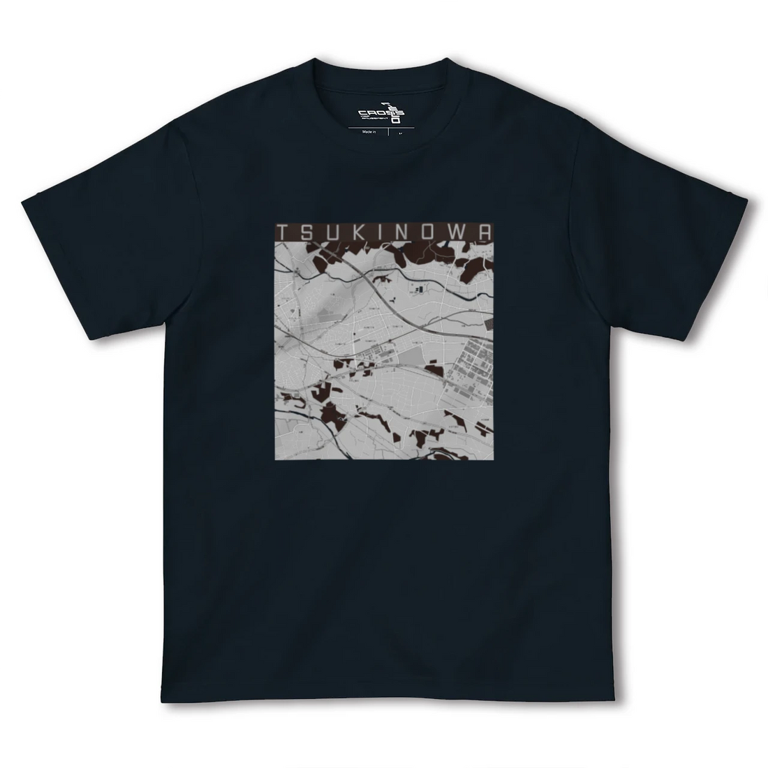 【つきのわ(埼玉県)】地図柄ヘビーウェイトTシャツ