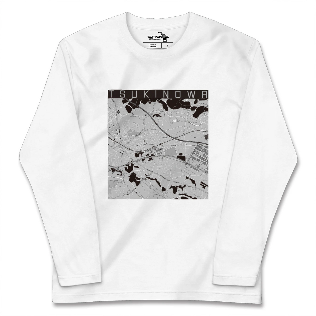 【つきのわ(埼玉県)】地図柄ロングスリーブTシャツ