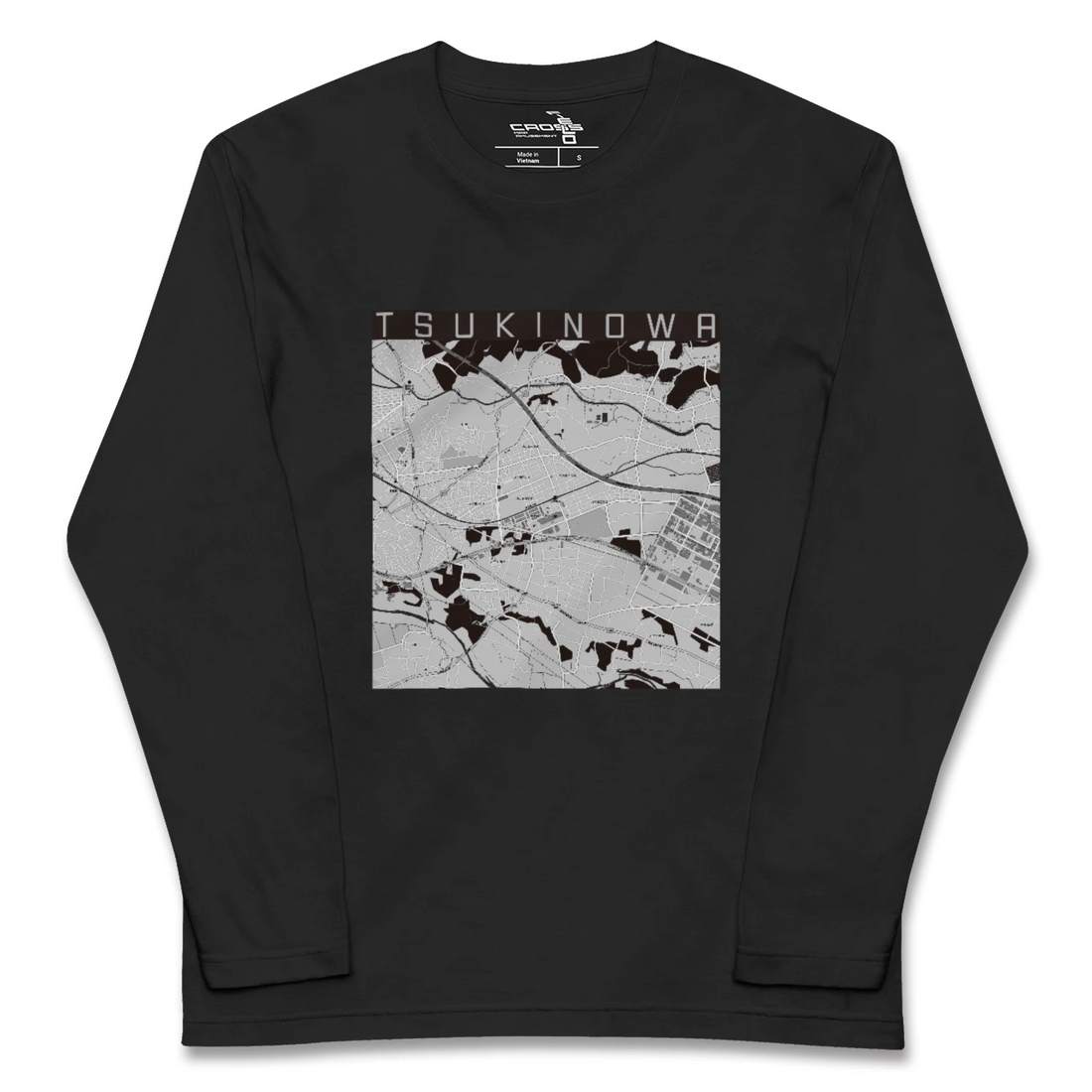 【つきのわ(埼玉県)】地図柄ロングスリーブTシャツ