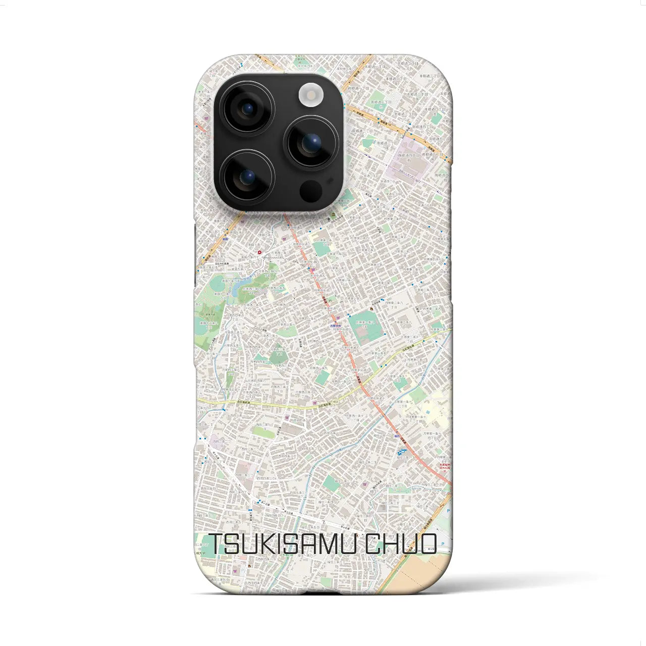 【月寒中央（北海道）】地図柄iPhoneケース（バックカバータイプ）