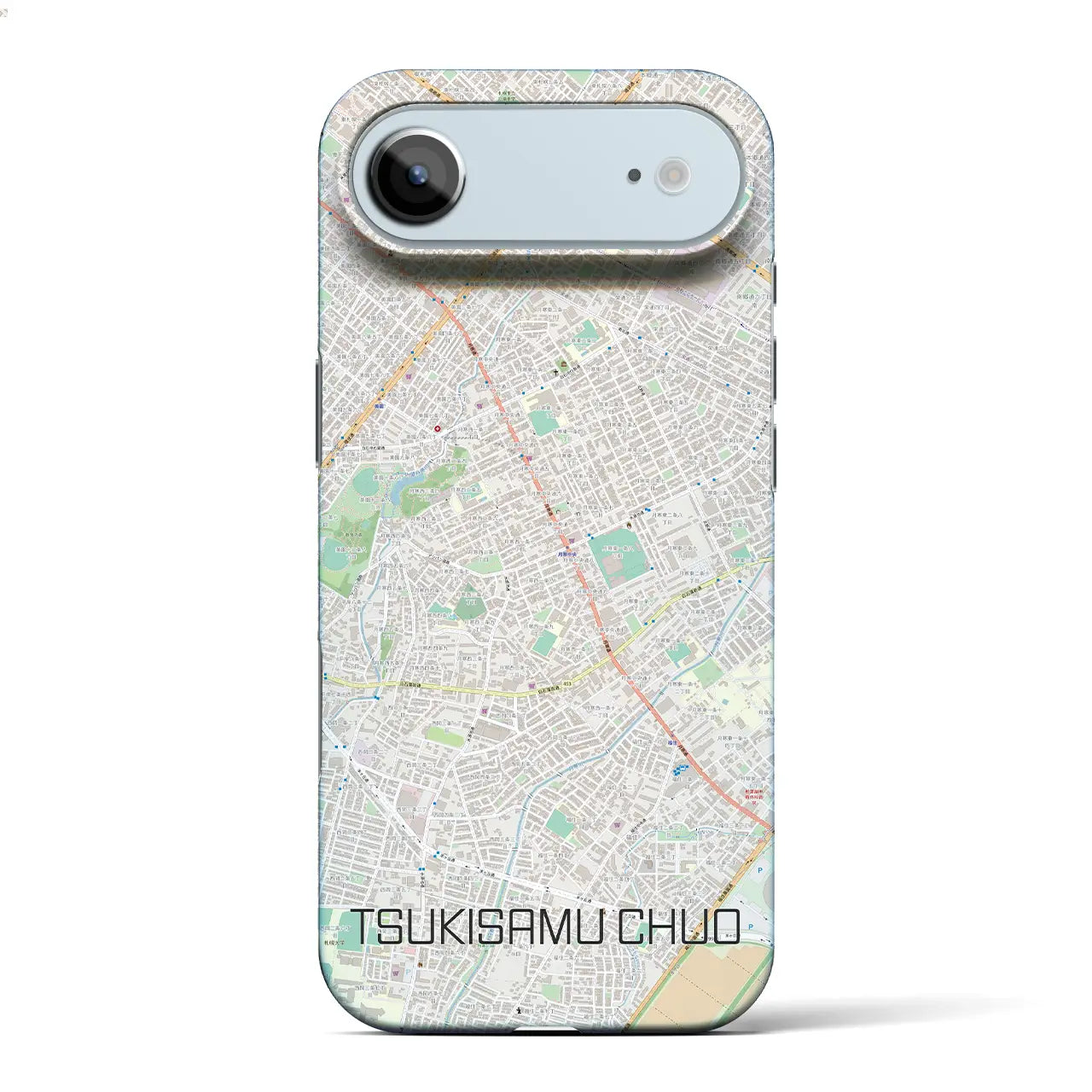 【月寒中央（北海道）】地図柄iPhoneケース（バックカバータイプ）