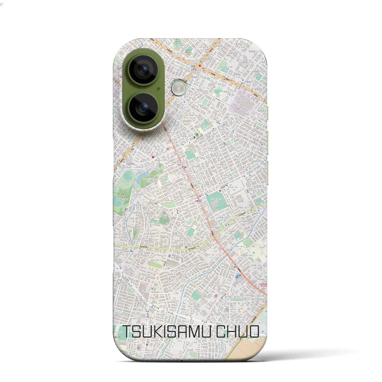 【月寒中央（北海道）】地図柄iPhoneケース（バックカバータイプ）
