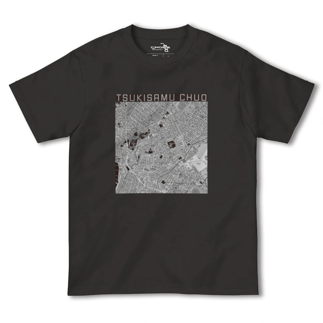 【月寒中央(北海道)】地図柄ヘビーウェイトTシャツ