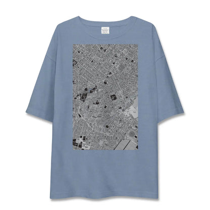【月寒中央（北海道）】地図柄ビッグシルエットTシャツ