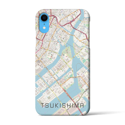 【月島（東京都）】地図柄iPhoneケース（バックカバータイプ）